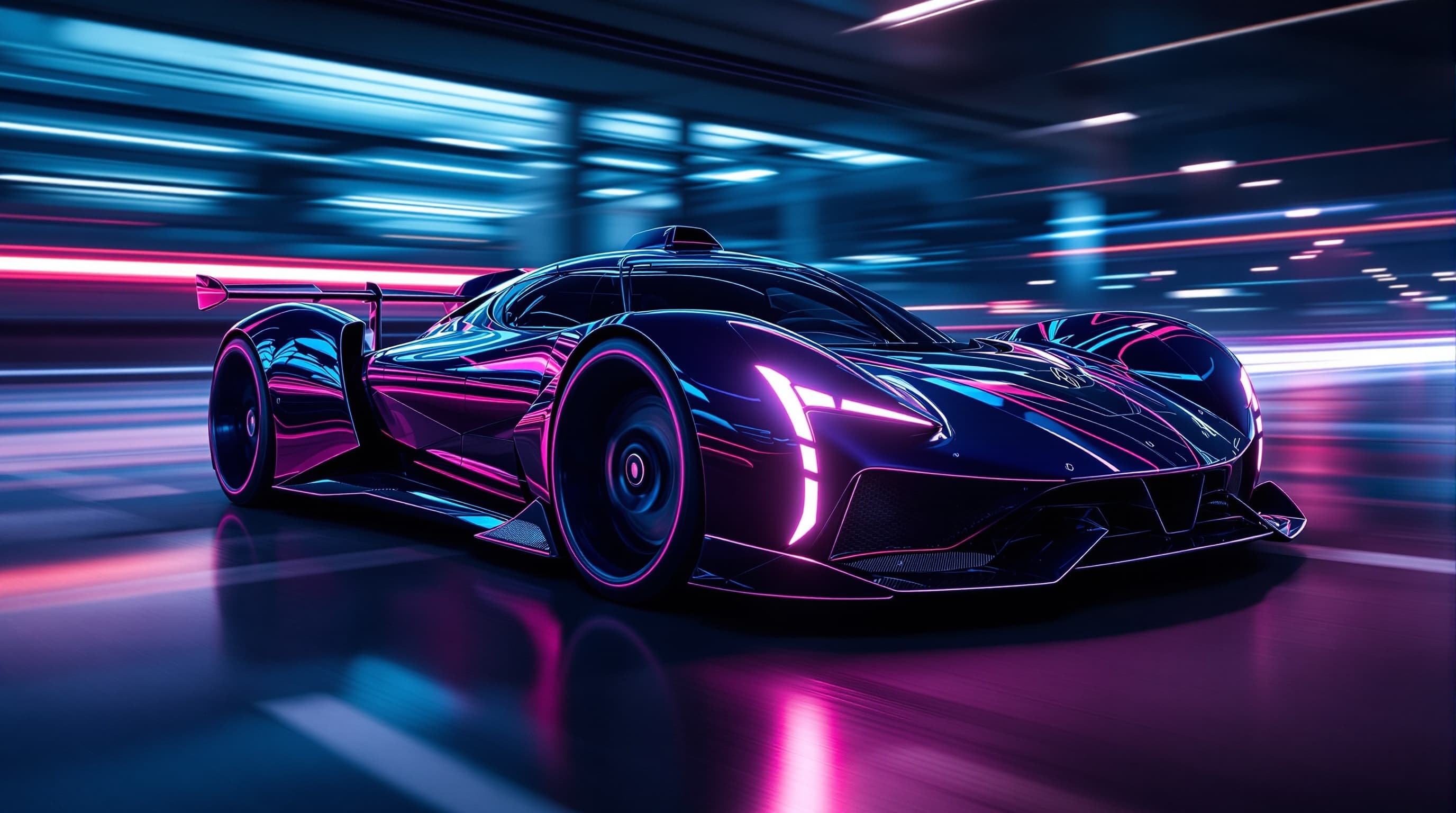 Neon sports car — Autoexpert vehicle inspections.